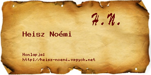 Heisz Noémi névjegykártya